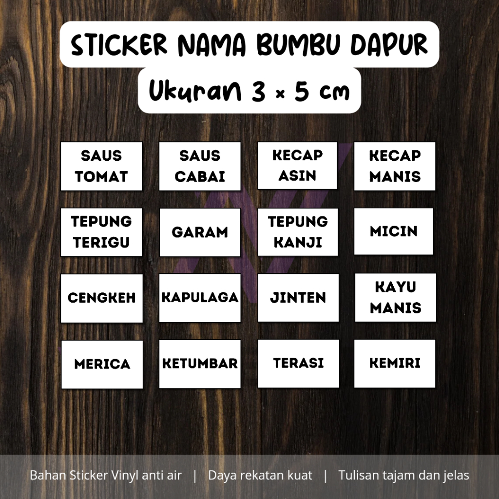 

STICKER NAMA BUMBU DAPUR BIJIAN