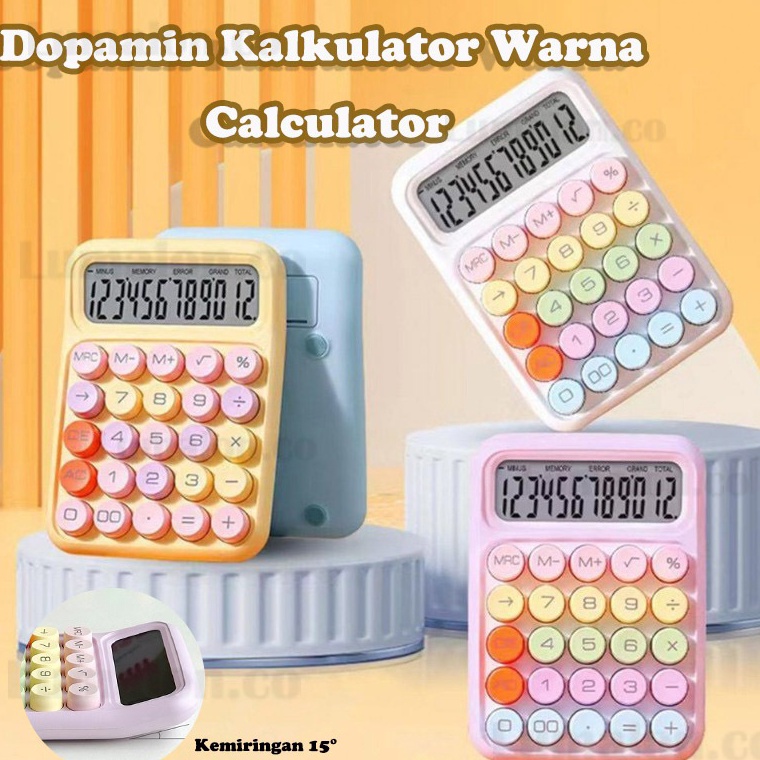 

Lucu Sekolah Kantor Kalkulator Kartun Permen Warna Keyboard 12digis Display Besar Keyboard Dot Mekanik Calculator Electronic Kalkulator Keyboard Kalkulator ART I5V3