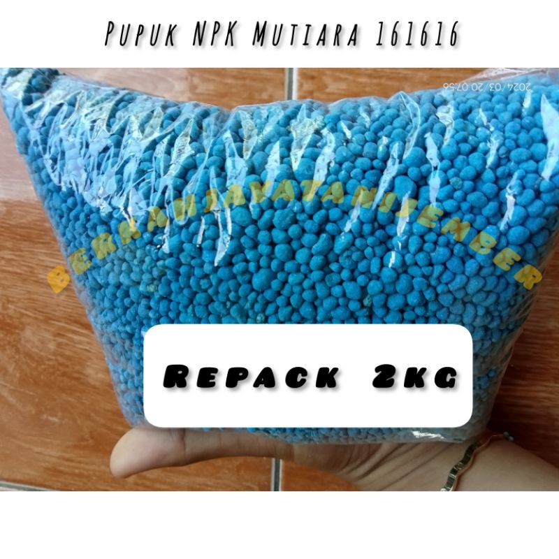 Pupuk NPK mutiara 161616 repack 2kg/Pupuk tanaman 100% Original
