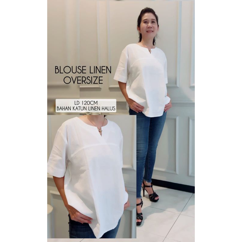 blouse linen oversize