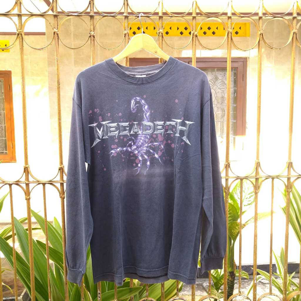 TSHIRT / KAOS BAND / LONG SLEEVE / MEGADEATH / SCORPION / VINTAGE SHIRT / ORIGINAL MERCH