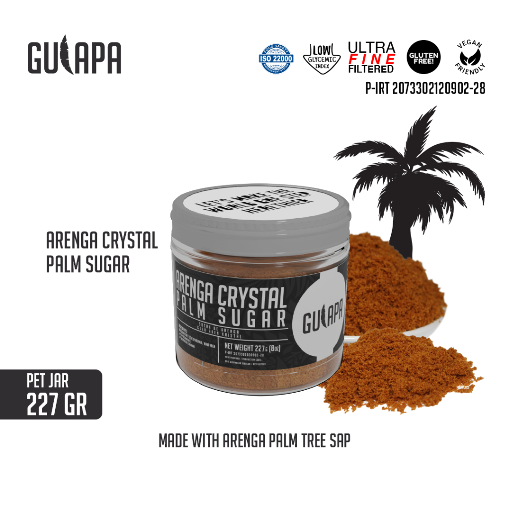 

Gulapa - Gula Aren Kristal (Arenga Crystal Palm Sugar) Jar 227 Gr