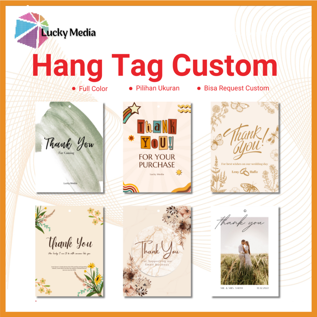 

Cetak Hang Tag Custom Thank You Card Souvenir Nikah Ulang Tahun Hang Tag Label