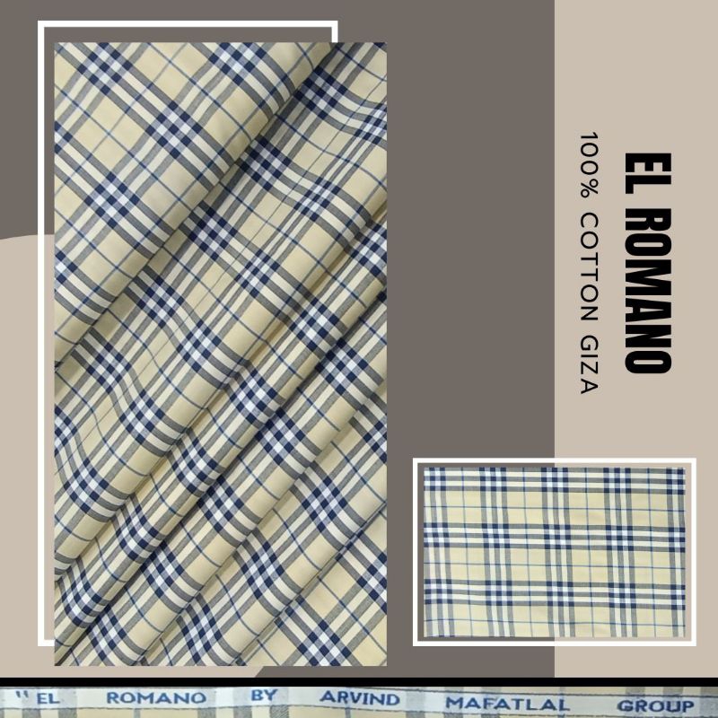 COTTON GIZA 100% GIZA COTTON | KAIN KEMEJA | KAIN BAJU | MOTIF | KEMEJA PRIA | KEMEJA MOTIF KOTAK - 