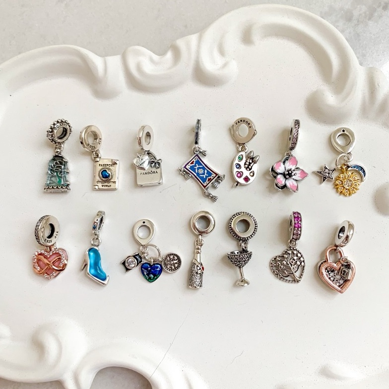 ART N95Z READY STOCK PREMIUM Pandora Charm Firefly Glow In The Dark Murano Safety Chain Moon  Sun Da