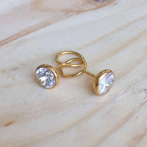 ART M18L Anting Bayi Toge 7  75  Giwang Emas Permata Baby Earing