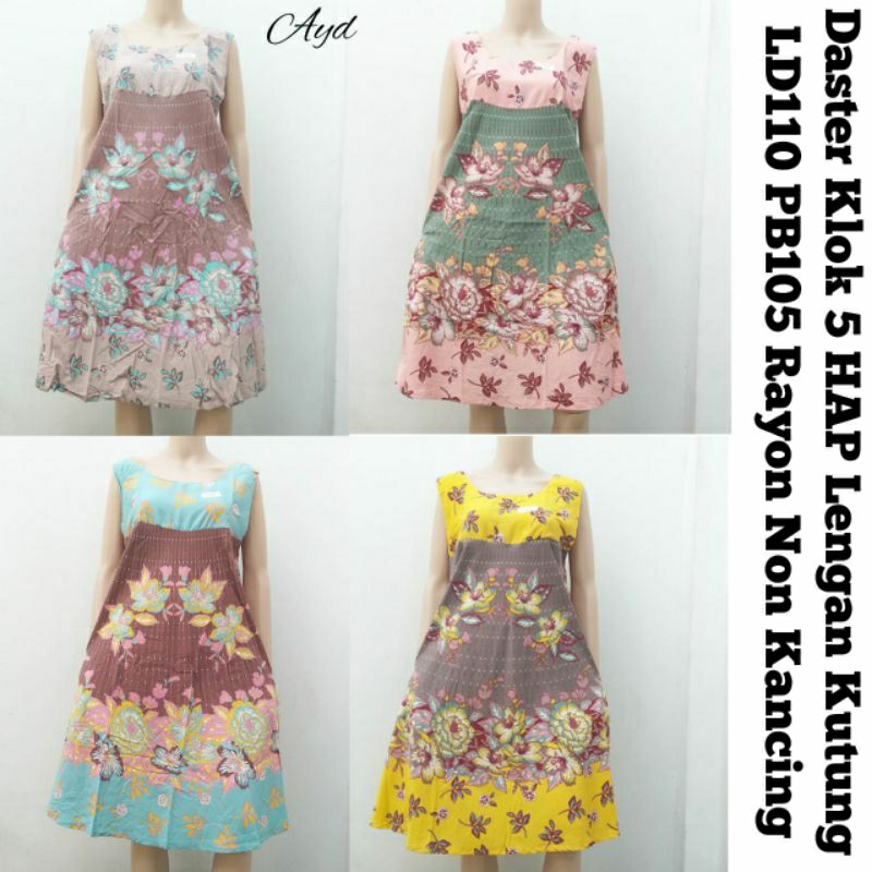 Daster payung  HAP klok 5 kutung tanpa lengan