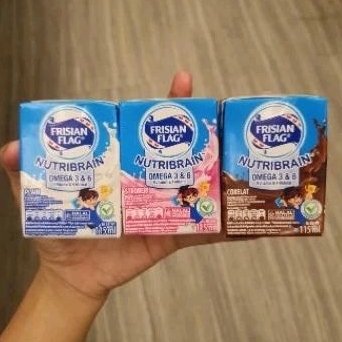 

Frisian Flag susu nutribrain UHT mini Kid ( 6 box x 110ml/pack ) PLAIN / COKLAT / STRAWBERRY