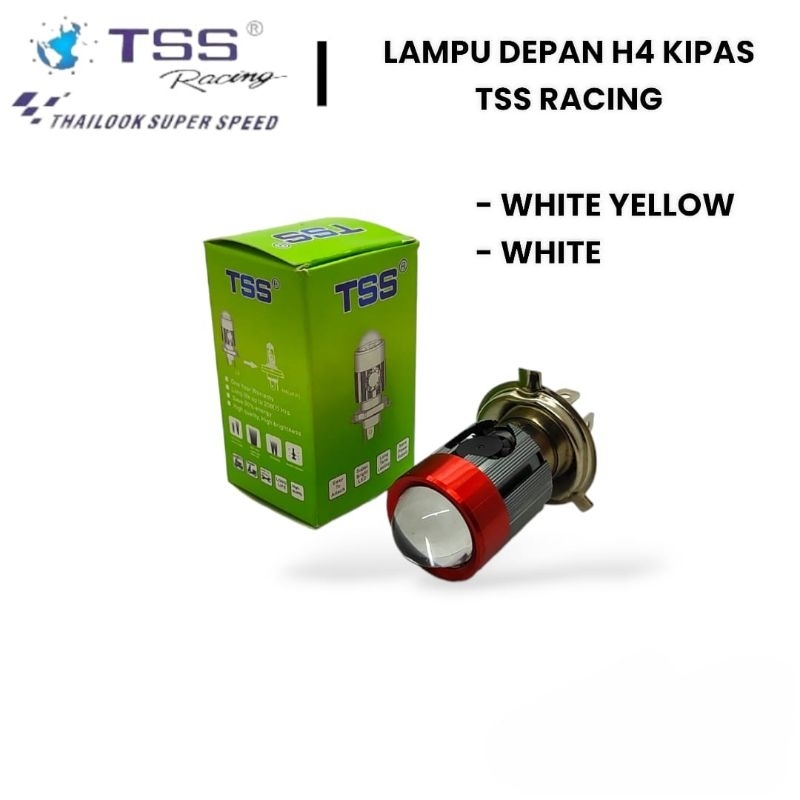 Lampu Motor Led H4 Laser Kipas AC DC/TSS Led Lampu Bolam Utama Depan Motor H4 Projector Premium Plus