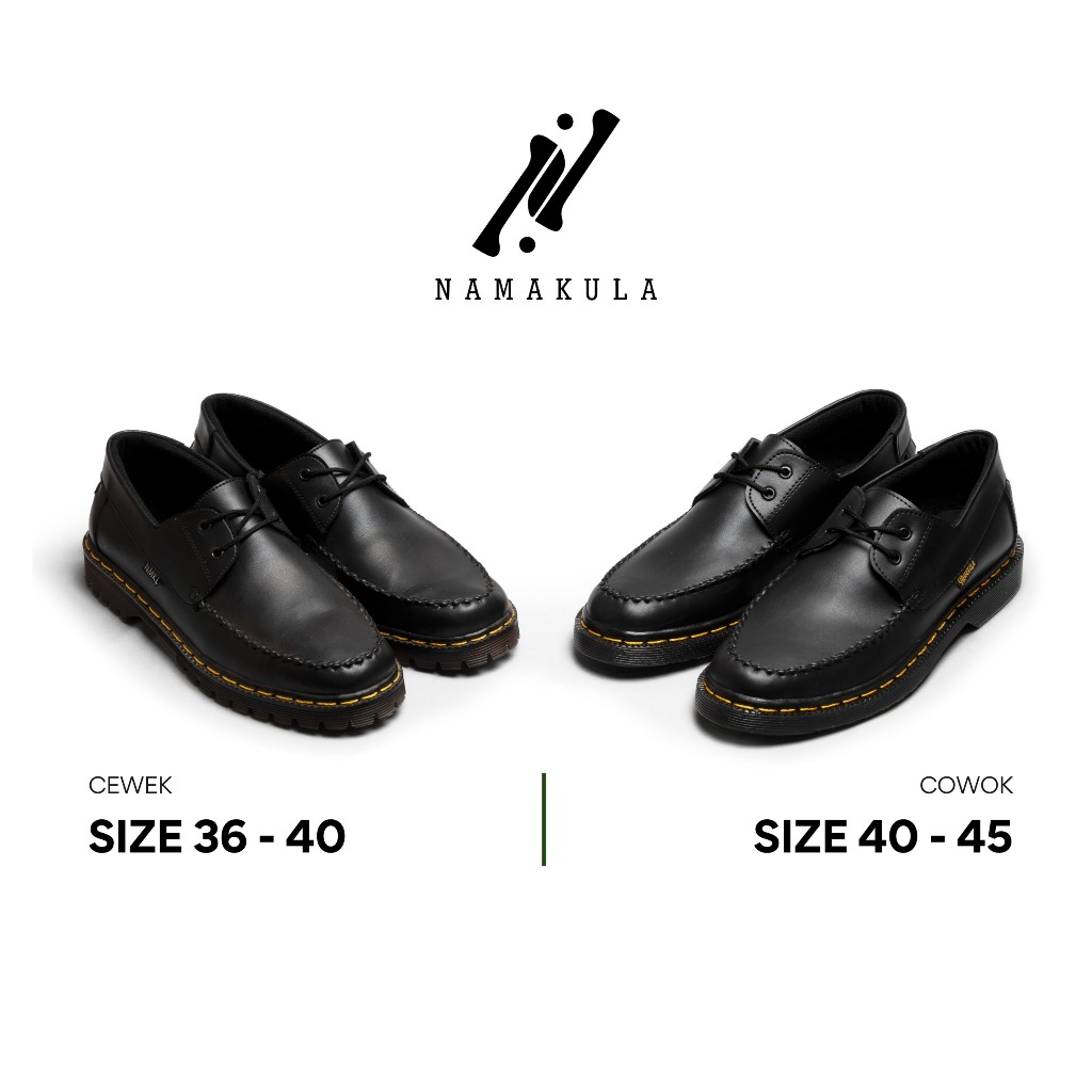 PADMA - Sepatu Kulit Boots Zapato Hitam Namakula
