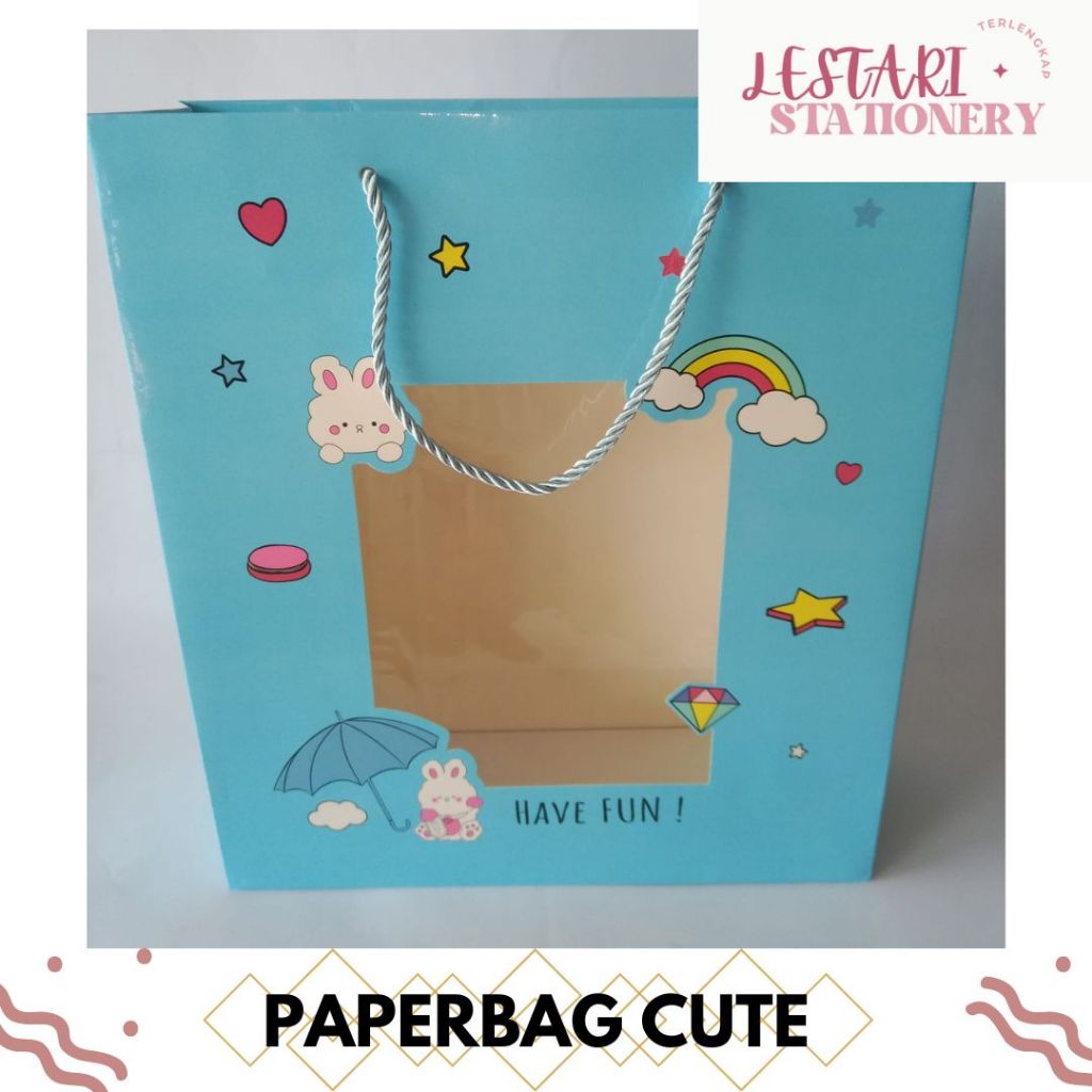 

Tas Paperbag fancy Cute/Tas Kado/Tas Tenteng Ultah Lestari Stationery