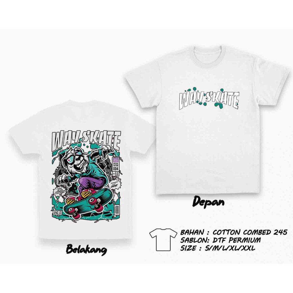 Kaos WaySkate /Kaos keren/Kaos viral/Kaos murah adem