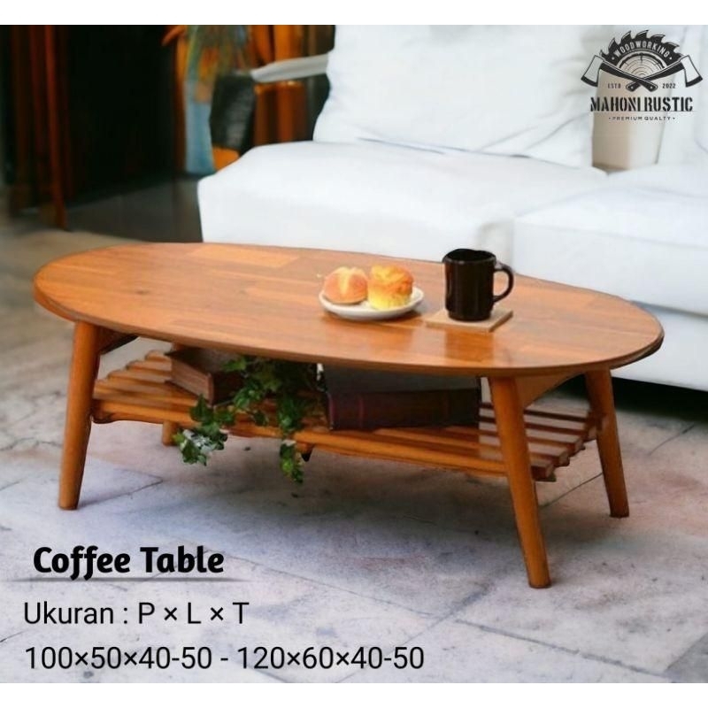 meja tamu oval minimalis meja tundan oval