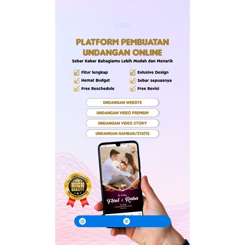 Undangan Web digital Wedding Akad pemberkatan khitan