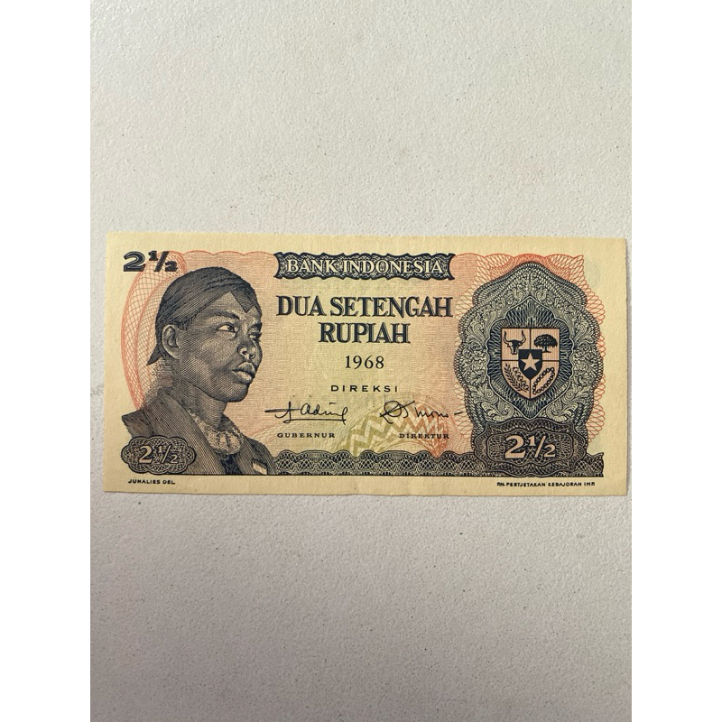 UANG KERTAS LAMA DUA SETENGAH RUPIAH