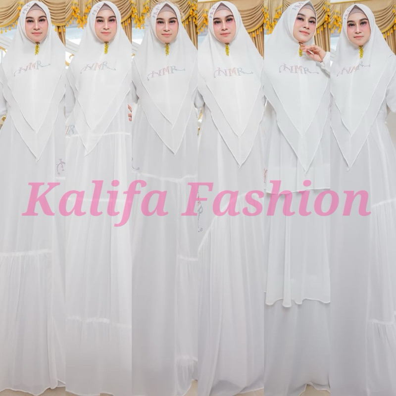 MECCA WHITE SERIES BY HUMAIRA / GAMIS SET SYARI / GAMIS UNROH PUTIH / GAMIS HUMAIRA TERBARU / BAJU S