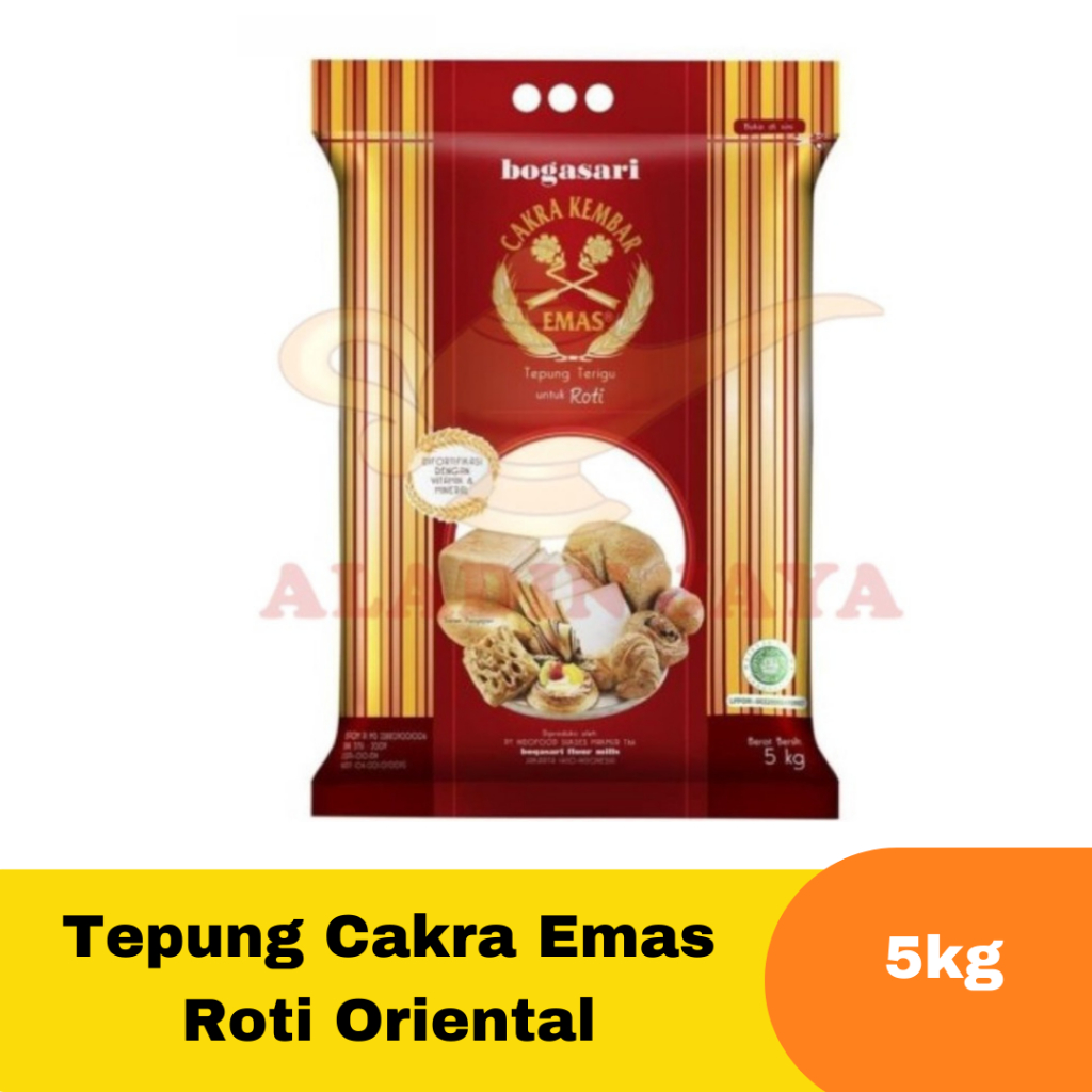 

Tepung Cakra Emas Roti Oriental 5kg x 6