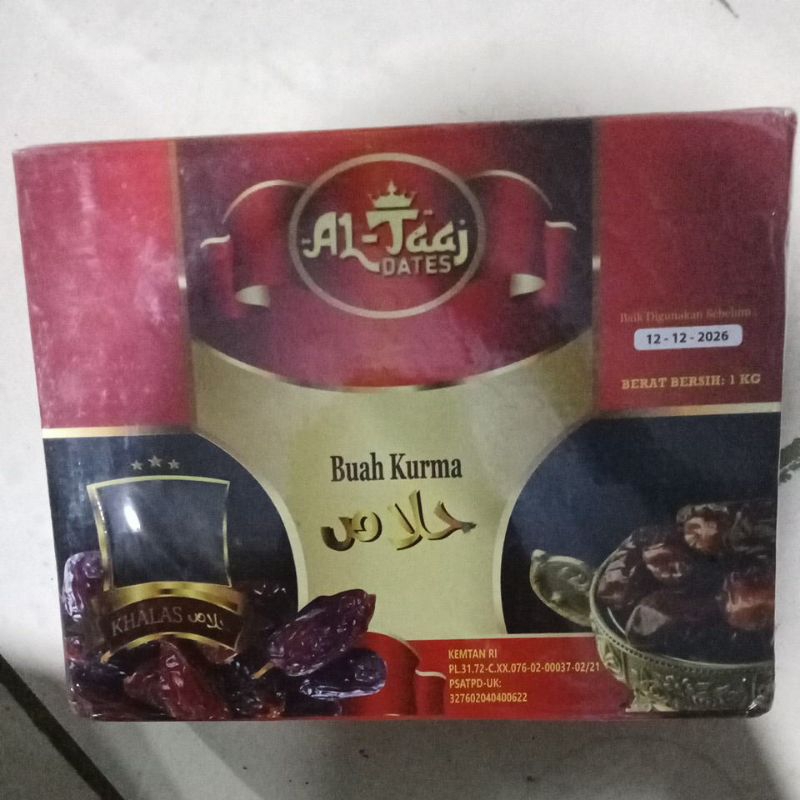 

Al Taaj dates Buah kurma 1kg