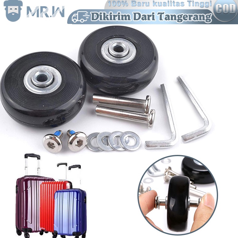 ART D3T5 2pcsSet Roda Koper Pengganti 4 45 5mm Luggage Replacement Wheel Wheels Roda Koper Replaceme