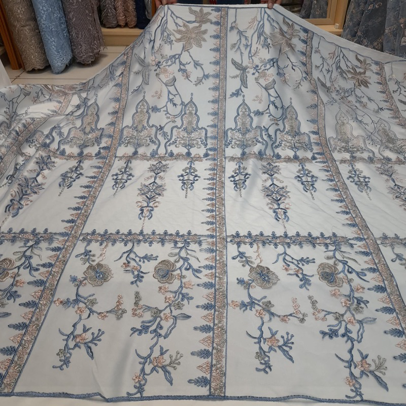 Bahan tille etnik bordir/etnik bordir/ kebaya wanita