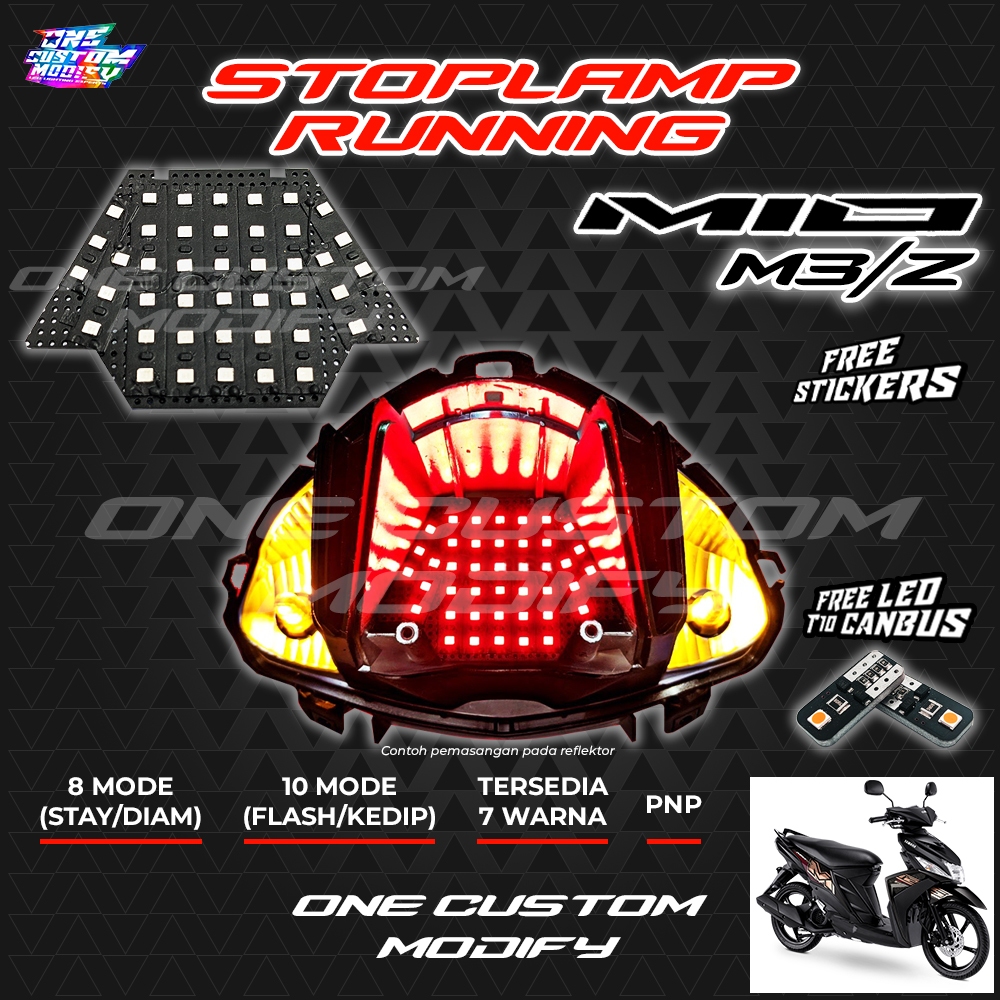 STOPLAMP RUNNING MIO M3 MIO Z LAMPU REM LED BELAKANG MOTOR VARIASI ONE CUSTOM MODIFY