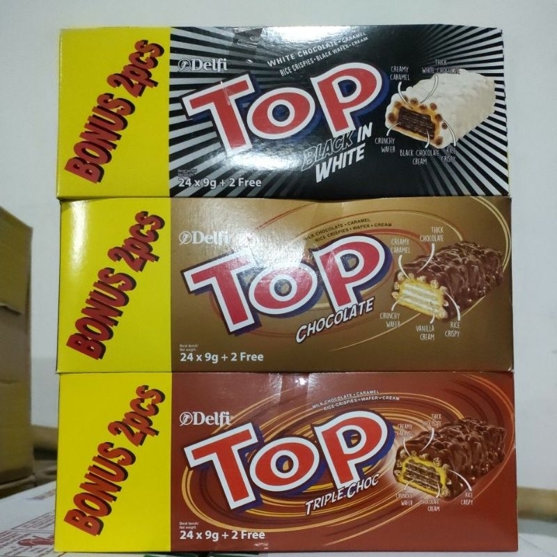 

Top Wafer / Delfi Top Wafer Chocolate, Triple Choco, Black in White