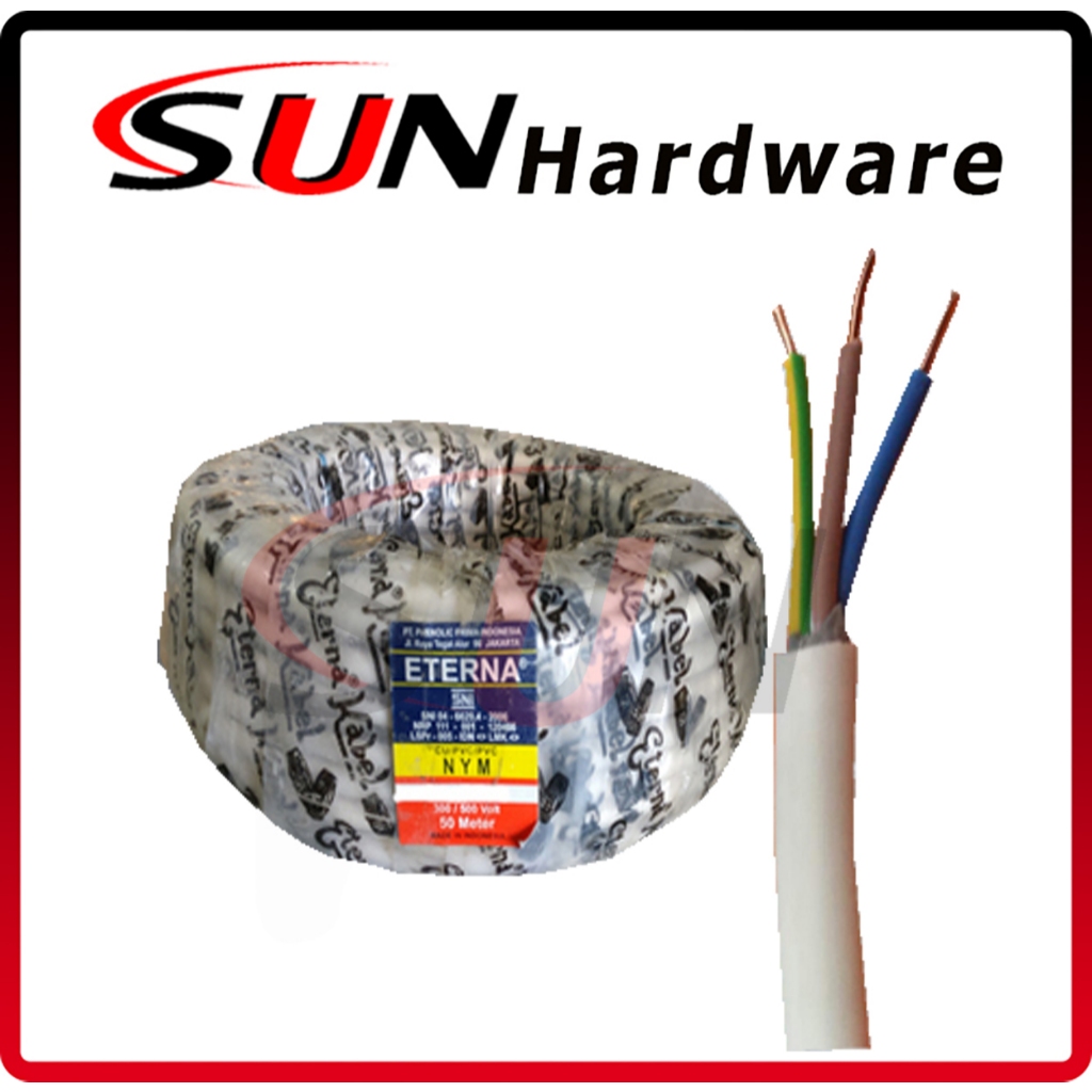 Kabel Nym Eterna 3 X 2.5 Mm Isi Kabel 3 Sni Per Meter Original Asli