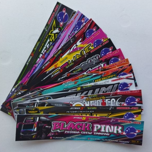 

stiker kumplit Tunggal jaya 13 pcs asli garasi 01