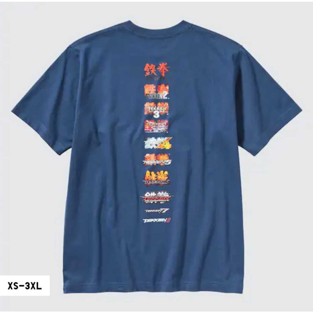 Tshirt Uniqlo Game Pertarungan Legenda (TEKKEN) | Tee UT1 Unisex - Blue Denim