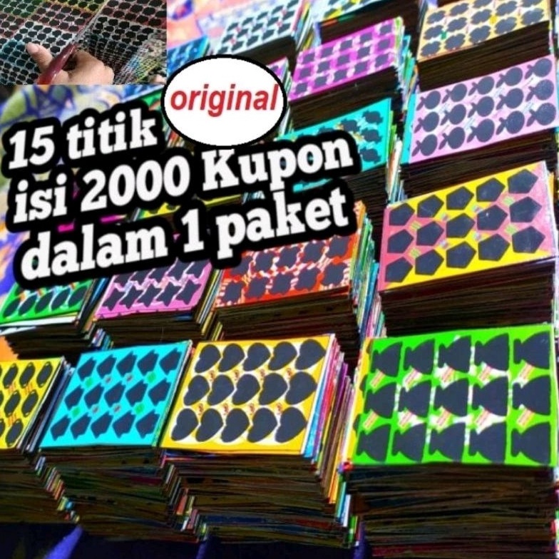 gosok bom sudah terpotong titik 15 isi 2 kupon ART S1U5