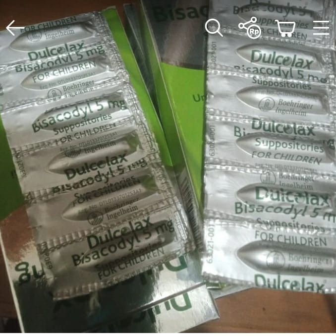 Dulcolax suppositoria 5mg untuk anak