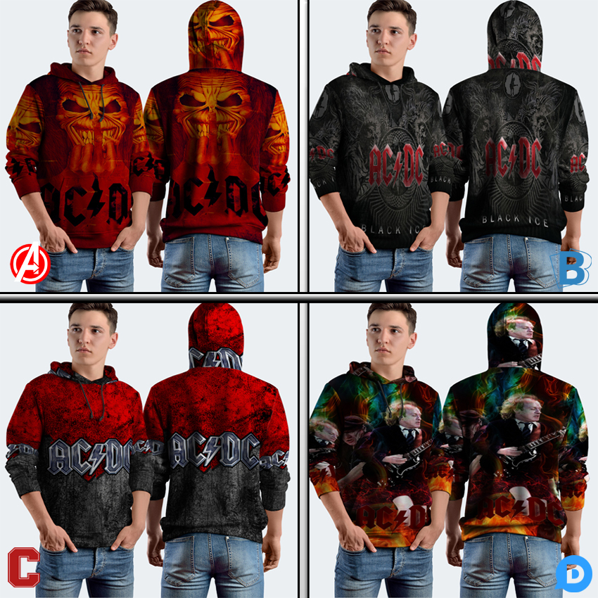 Jumper Hoodie ACDC Rock Band AC DC Hoodie Pullover Fullprint Bahan Polyester Jersey | SKU-1255907