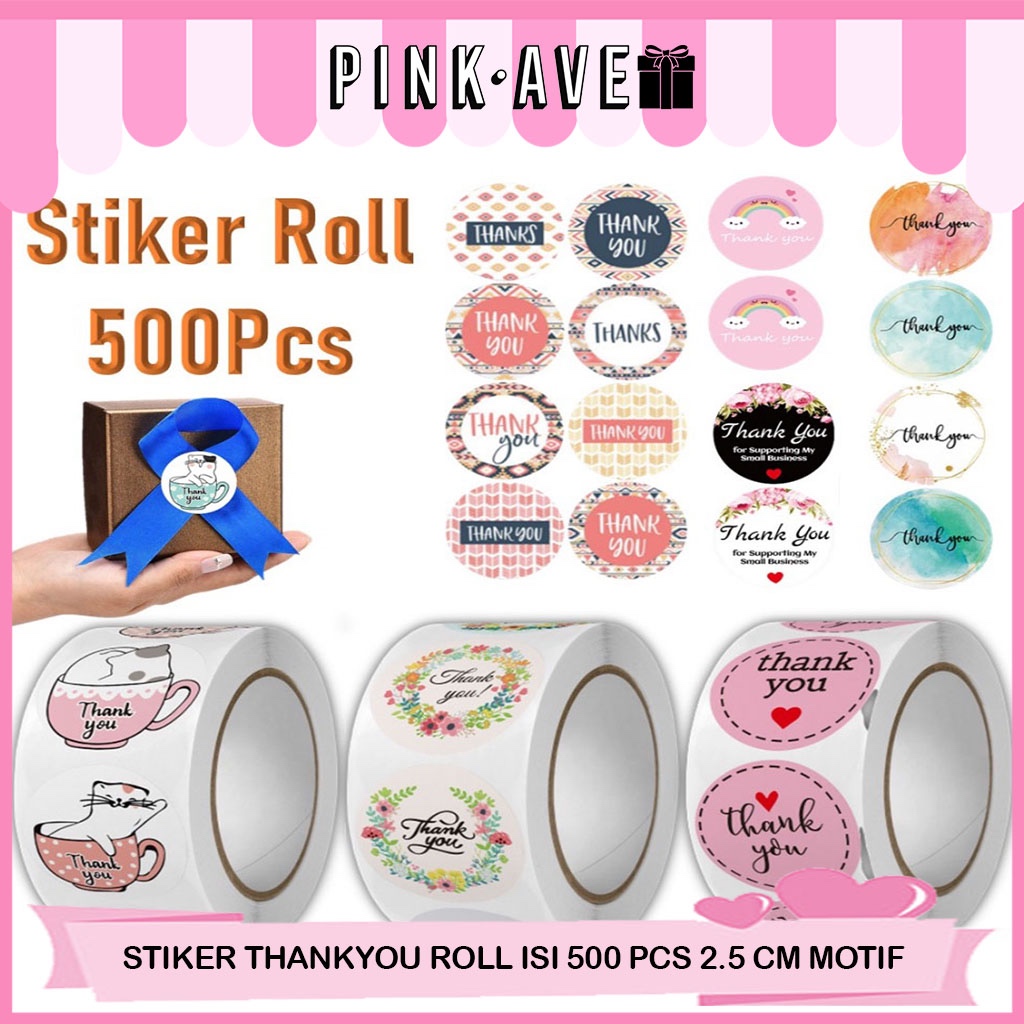 

BISA COD ! Sticker Thank You Roll Isi 500 Pcs Stiker Terima Kasih Warna Self Adhesive Seal Label Roll Tempelan Ucapan 1 Roll Stiker Thank You / Sticker Thank You Bulat / 500 PCS Stiker Thank You Stiker Label Souvenir Pernikahan Souvenir Ulang