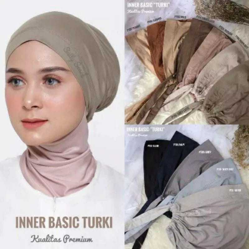 ciput kaus basic turky premium//inner basic turky tali belakang//dalaman jilbab//ciput rayon turki t