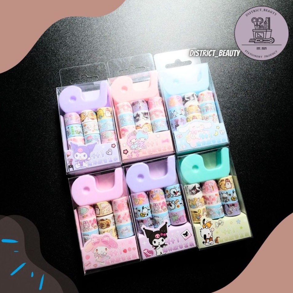

Borong Murah WASHI TAPE SANRIO LUCU FREE DISPENSER MINI SOLATIP ISOLASI KERTAS SANRIO LUCU