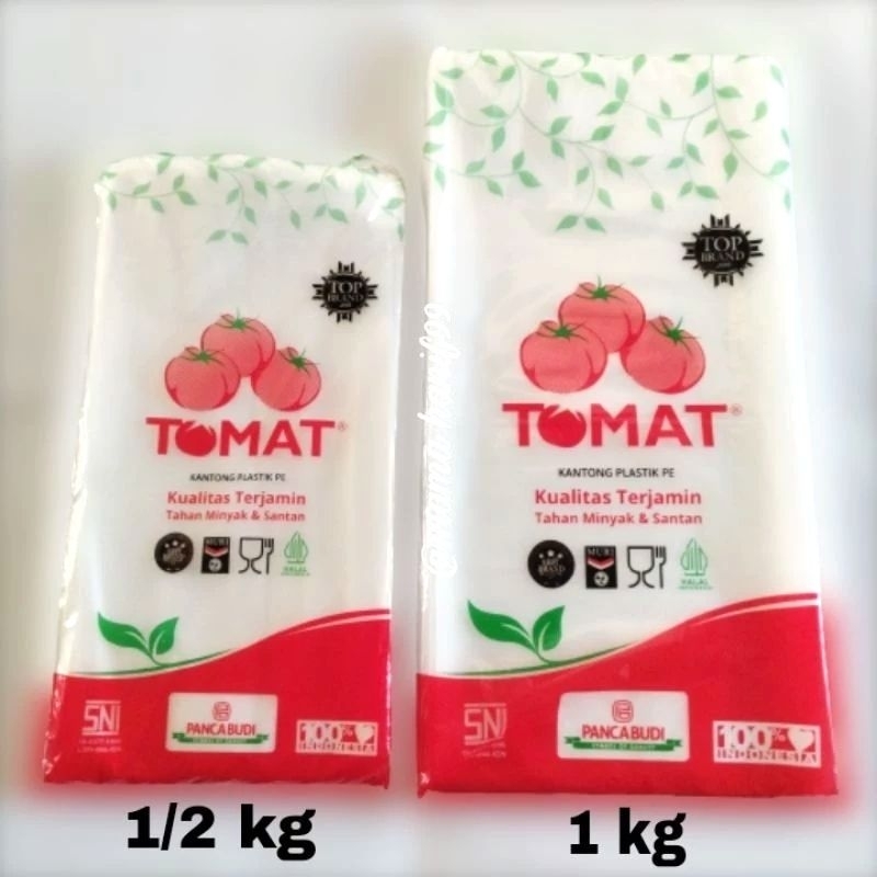 Kantong Plastik PE Tomat Uk 1/2 kg 1 kg Plastik PE Tomat Serbaguna / PE Tomat / Plastik Es Tomat