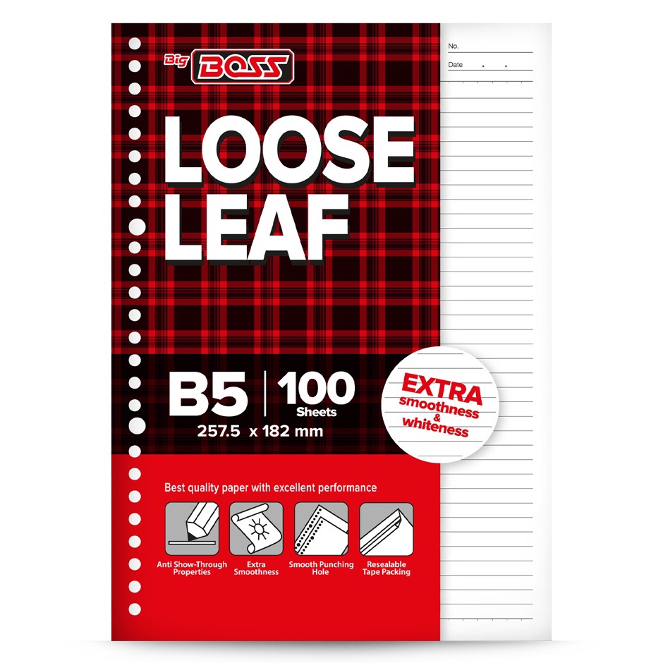 

Serba Terbaru Big Boss Loose Leaf B5 Garis 1 Lembar Kertas Binder