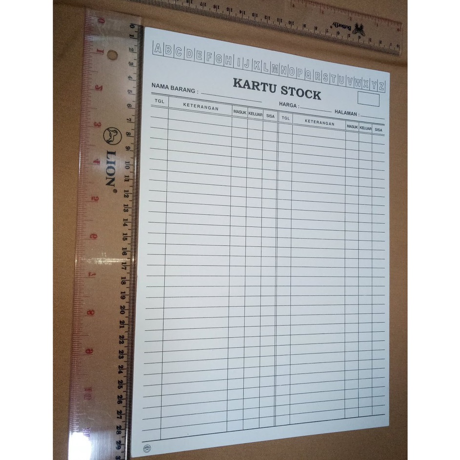 

Kejutan Menarik Kartu Stock Stok Keluar Masuk Barang uk Besar A4 Portrait Tegak isi 1 Lembar READY STOCK