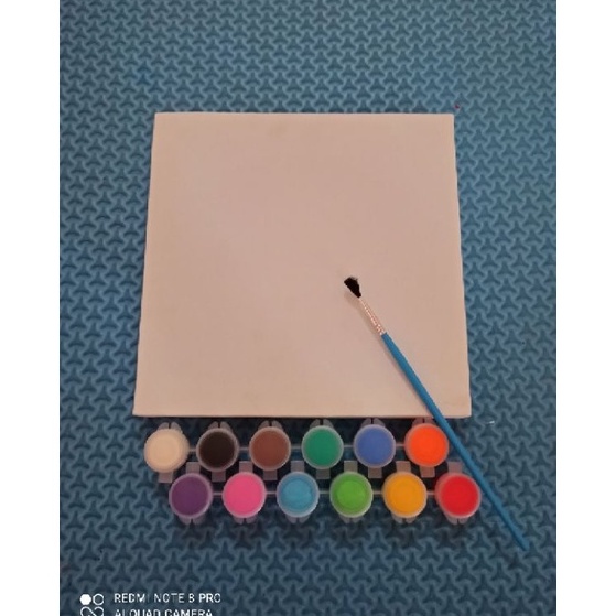 

Super Gaya kanvas lukisset cat 12 warna 1 kuas painting set