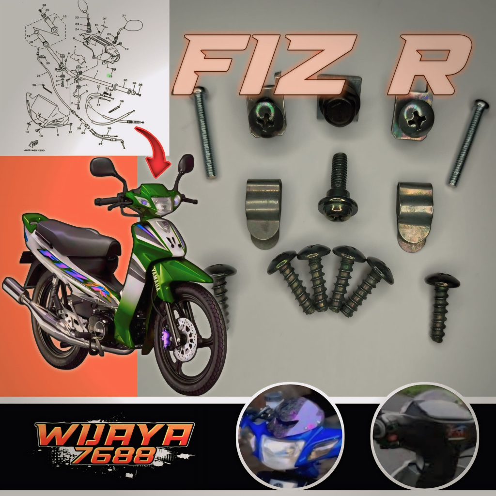 COD Baut Batok Kepala Yamaha Fiz R / Baud Batok Yamaha Force 1 / Baud Baut Batok Kepala Yamaha