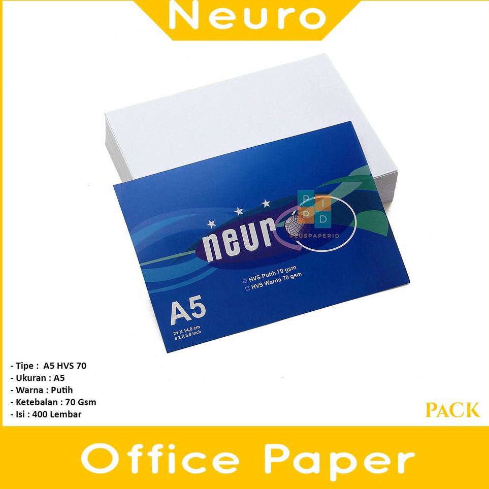 

Terbaik NEURO Kertas Hvs Ukuran A5 Putih Pack