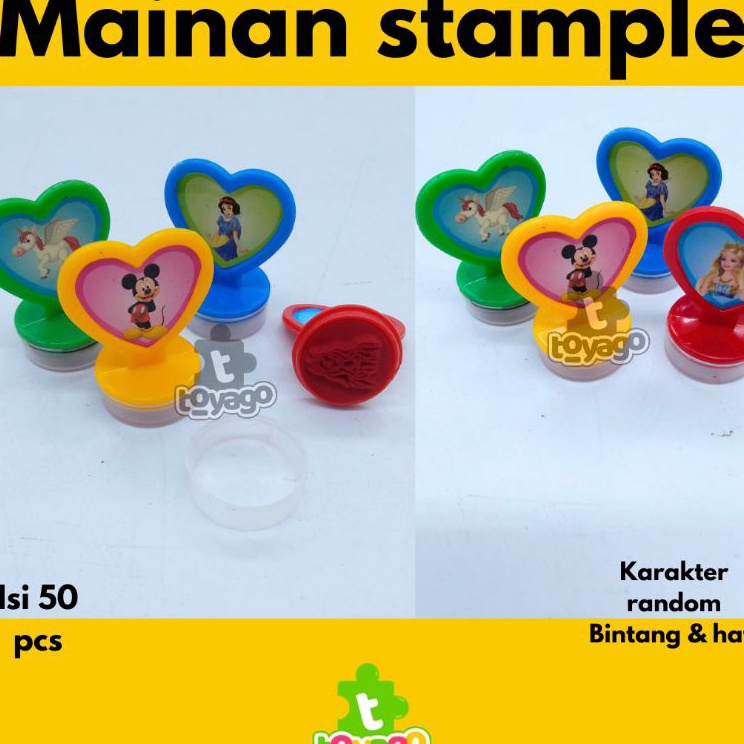 

Produk Trending Mainan Stempel cap capan bentuk isi 5 pcs stample hati bintang toyago toys