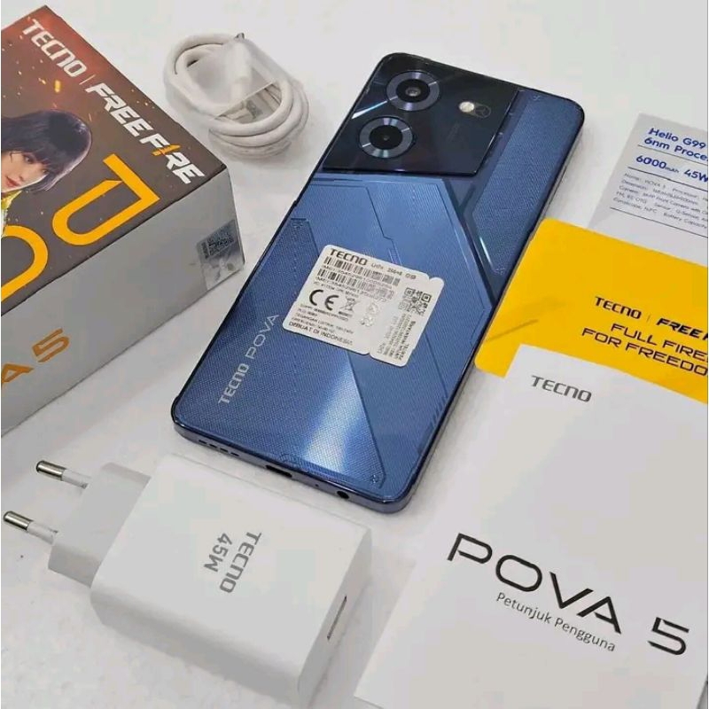 Tecno Pova 5, fullset nominus Ram 8/256 GB second bekas pakai 2 tahun dan garansi pengembalian 7 har