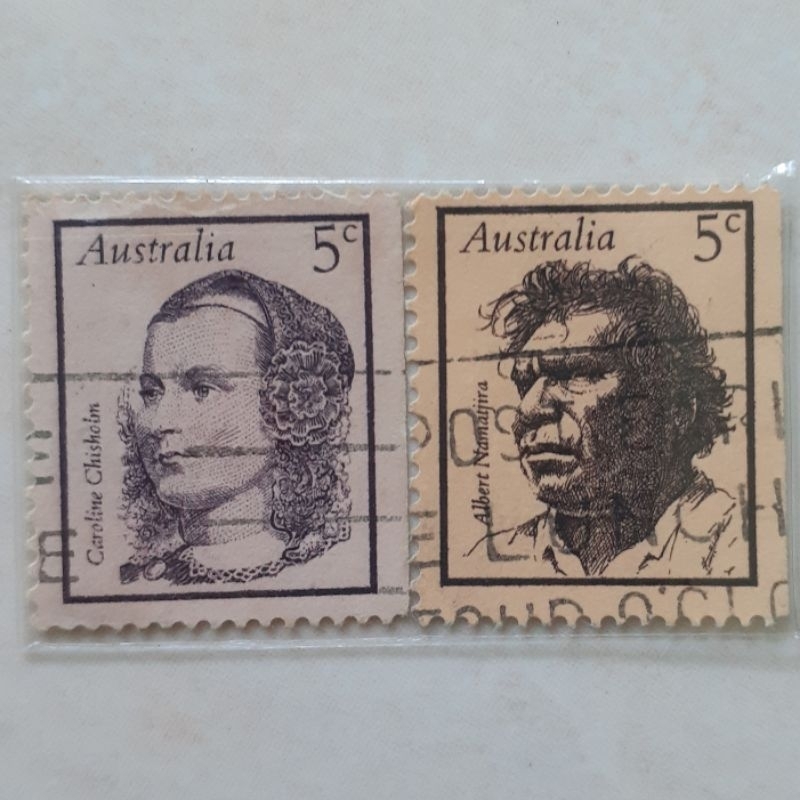 

Perangko Australia Famous Australians (1st series) Tahun 1968 set 2pcs