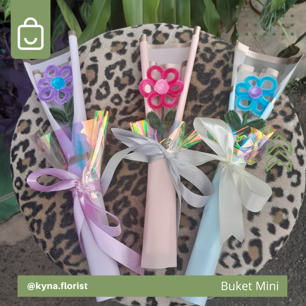 Buket Bunga Kawat Bulu | Buket satu tangkai kawat bulu | kawat bulu | buket bunga | Satu tangkai kaw