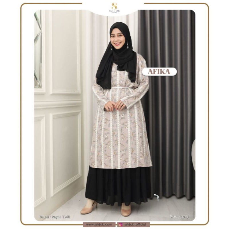 Daster Afika Lengan Panjang & Pendek - Ss Daily ( Ready stok )