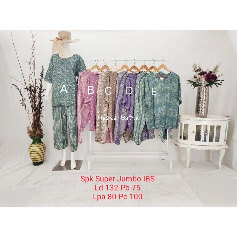 Setelan Celana Luza (Spk. Super Jumbo IBS) Batik Pekalongan