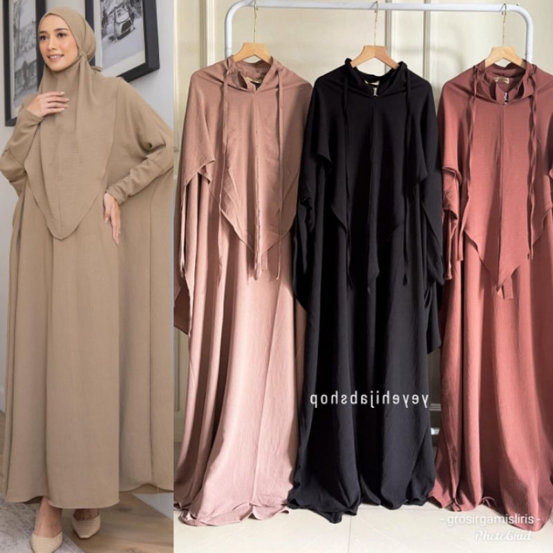 SALE STOKU ‼️Gamis Abaya Umroh Natasha Rizky Gamis Medina by Aisyalina