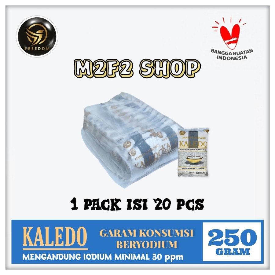 

Kaledo Salt Garam Meja Beryodium Bersih Putih Halus - 250 gr (Kemasan 1 Pack)