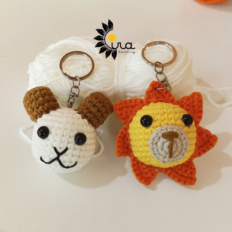 Gantungan kunci Thousand Sunny dan Going Merry amigurumi rajut crochet keychain